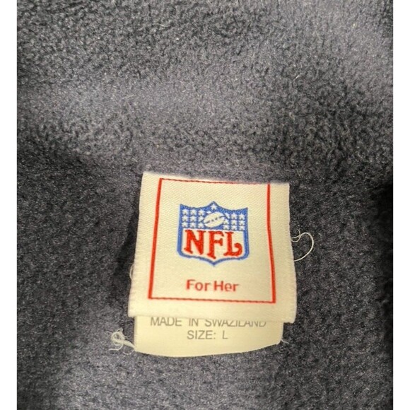 Chicago Bears NFL For Her Fleece Quarter Zip Embroidered Large Football Y2K - Picture 3 of 5
